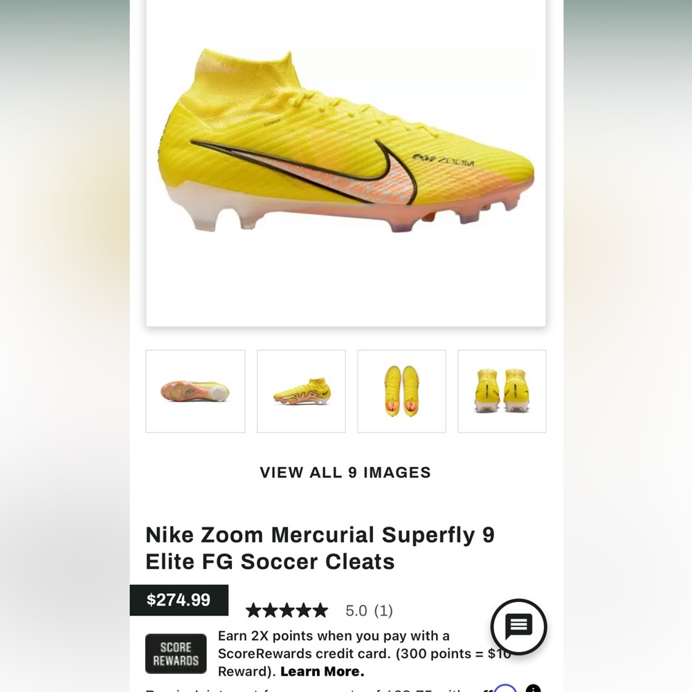 Nike Mercurial Zoom soccer cleats